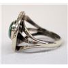 Image 2 : Native American Navajo Silver Turquoise Ring, 8.25