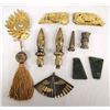 Image 1 : Collection of Jade & Brass Misc. Pieces & Finials