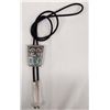 Image 2 : Native American Sterling Chip Inlay Bolo Tie