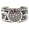 Image 1 : Hopi Sterling Silver Cuff Bracelet by B. Gashwazra