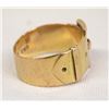 Image 2 : 14K Gold Buckle Ring, Size 9.5