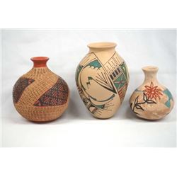 3 Mexican Mata Ortiz Polychrome Jars