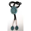 Image 1 : Zuni Silver Turquoise Bolo Tie by Lorraine Waatsa