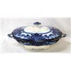 Image 1 : Antique Flow Blue Covered Dish