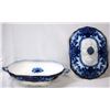 Image 3 : Antique Flow Blue Covered Dish