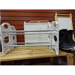 TRAY AND 2 SHOE RACKS