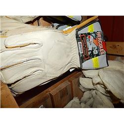 HERCULES LEATHER WORK GLOVES - NEW - L