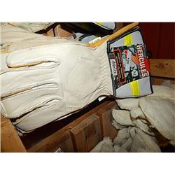HERCULES LEATHER WORK GLOVES - NEW - L