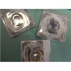 NEW NEO MAGNETIC RINGS - 3 PER LOT - ASSORTED