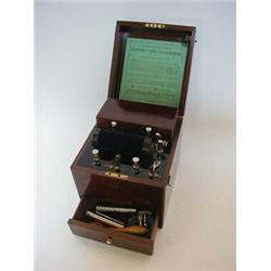 VARNEY'S ELECTRIC LIFE INVIGORATOR, early 20th Century, mahogany case, Directions label to lid, d...