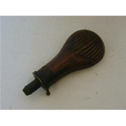 A COPPER SHOT FLASK, 19th Century, shell pattern, length 16cm  20-30...