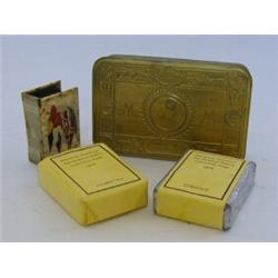 A PRINCESS MARY WWI GIFT BOX, 1914, containing original tobacco contents and a matchbox cover (2)...
