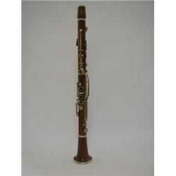 A CLARINET, simple system, nickel silver keys, (unsigned) length 57cm  30-40...