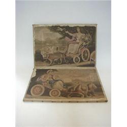 A PAIR OF COMMEMORATIVE PRINTS, Treaty of Amiens 1802, Napoleon and George III, Triumphal car, an...