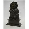 Image 1 : A CAST IRON DOOR STOP, early 20th Century, formed as Judy holding Mr Punch, height 34cm  30-40...