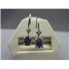 Image 1 : New - Amethyst & Diamond Lever Back Earrings