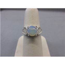 1.10 CT Round Ethiopian Opal Ring