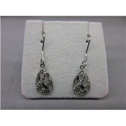 New - Diamond Teardrop Dangle Earrings