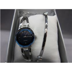 New - Silver Tone Watch & Matching Bracelet