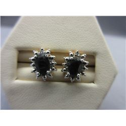 New - Sapphire & Diamond Stud Earrings