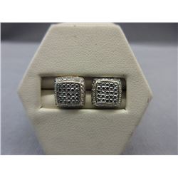 New -  .925 Silver & Pave Set Diamond Earrings