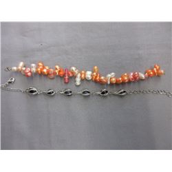 2 Genuine Freshwater Pearl Bracelets