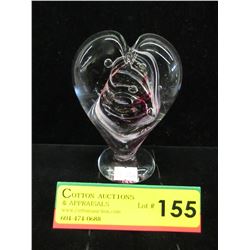 Signed - Art Glass heart sculpture
