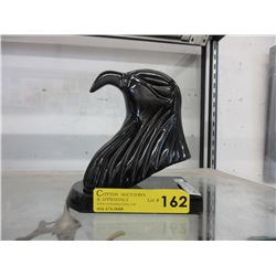 Carved Obsidian Eagle statuette