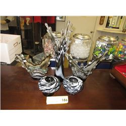 5 New glass vases