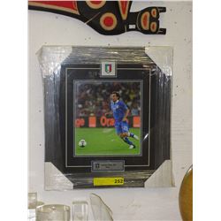Framed Italian soccer photo