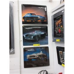 3 Tin car signs