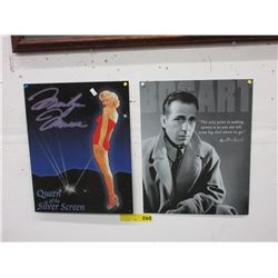 2 Movie themed tin signs