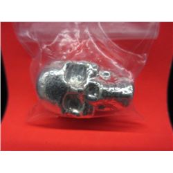 3 Troy Ounce .999 Silver "3D Skull" Bar