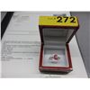 Image 2 : 3.18 CT Red Ruby Ring set with 2 Diamonds