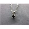 Image 1 : Black Diamond Solitaire Pendant with 20" Chain