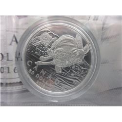 2016 Canadian .9999 Fine Silver $50 Hare Motif Coin
