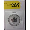 Image 2 : 1 Troy Oz. - .9999 Silver CDN Maple Leaf Coin