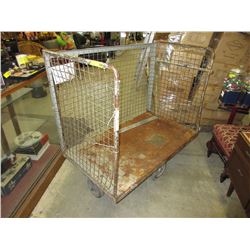 Industrial metal rolling cart