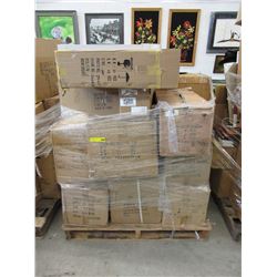Skid of new unglazed pottery & more