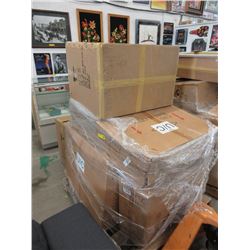 Skid of new unglazed pottery & more