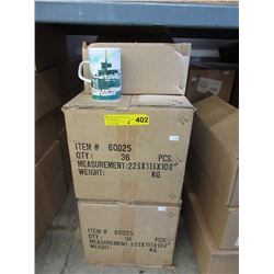 2 Cases of new ceramic mugs