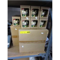 11 Cases of small kitchen roosters - 3" tall