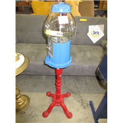 Coin operated gumball machine - metal base