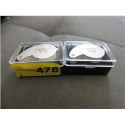 2 New illuminated jeweler's loupes