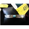 Image 1 : Sterling & Turquoise narrow cuff bracelet