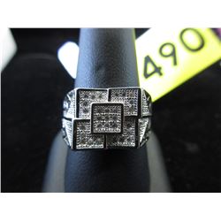 New - Men's cubic zirconia ring - size 10
