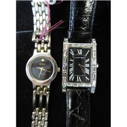 Movado & Cartier wrist watches - used