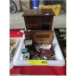Jewelry box & used fashion & costume jewelry