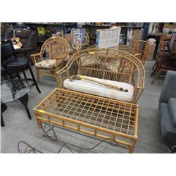 Vintage 10 Piece Rattan Dining Set