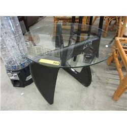New - Glass top end table
